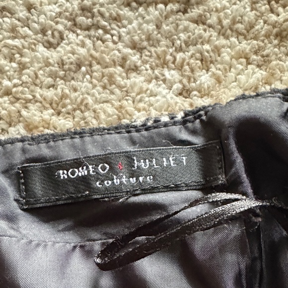 Romeo & Juliet Couture Black and White Checkered Mini Skirt - Picture 2 of 9